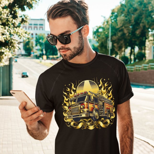 Camiseta Camión De Fuego En Llamas (Subido por el creador)