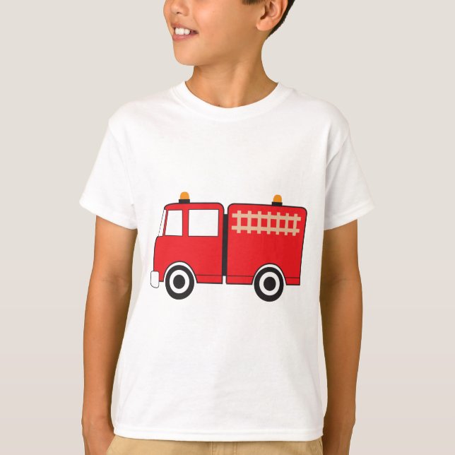 Camiseta Camión de Fuego Rojo (Anverso)