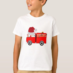 Camiseta Camión de Fuego Rojo navidades