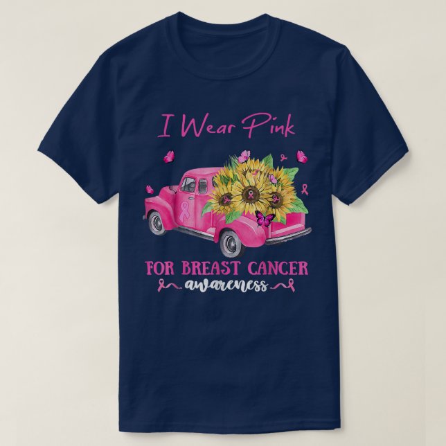 Camiseta Camión De Girasol Que Llevo De Rosa Para La Guerra (Diseño del anverso)