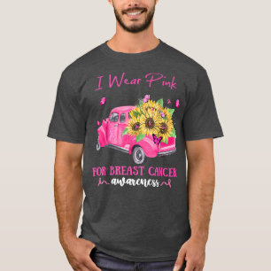 Camiseta Camión de girasoles Llevo rosa por la conciencia d