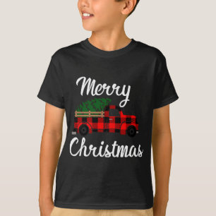 Camiseta Camión de granja Vintage de Feliz Navidad