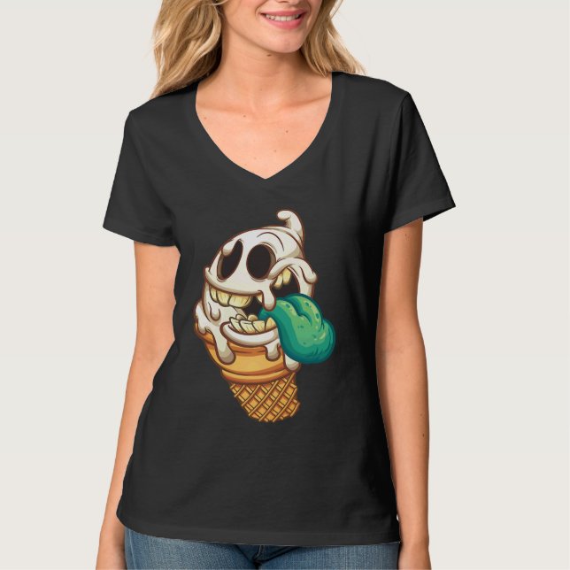 Camiseta Camión de helados monstruo zombie (Anverso)