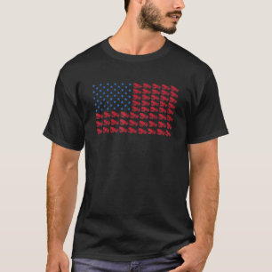 Camiseta Camión de hormigón de la bandera de los EE.UU.