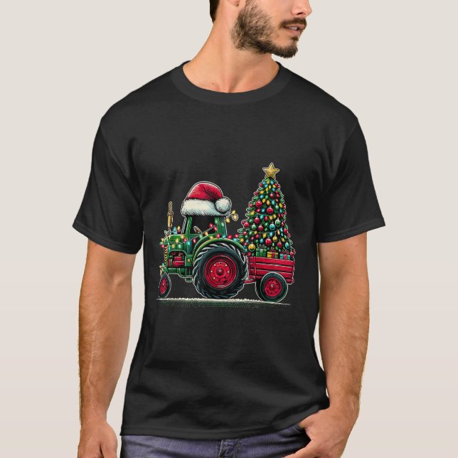 Camiseta Camión de la granja de navidades Santa Xmas (Anverso)