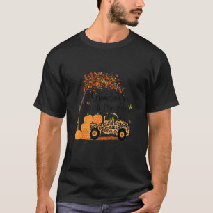 Camiseta Camión de leopardo otoñal de las calabazas de la a