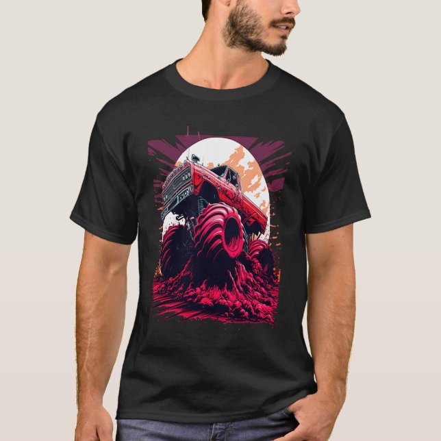 Camiseta Camión de Monster Gran Estilo (Anverso)
