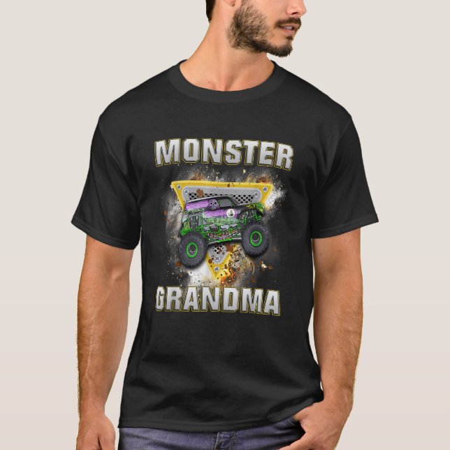 Camiseta Camión de Monstruo de Abuela Monstruo es mi Jam Tr (Anverso)