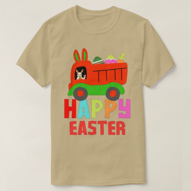 Camiseta Camión de Monstruo de Conejo de Pascua (Diseño del anverso)