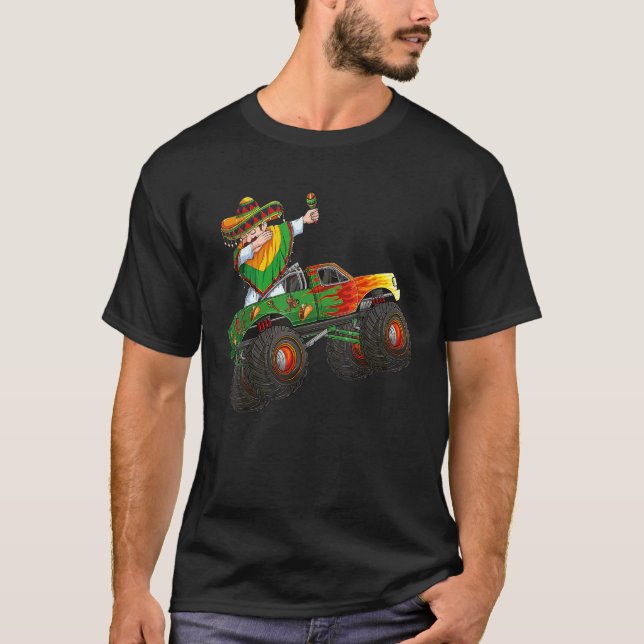 Camiseta Camión de monstruo de poncho de un hombre mexicano (Anverso)
