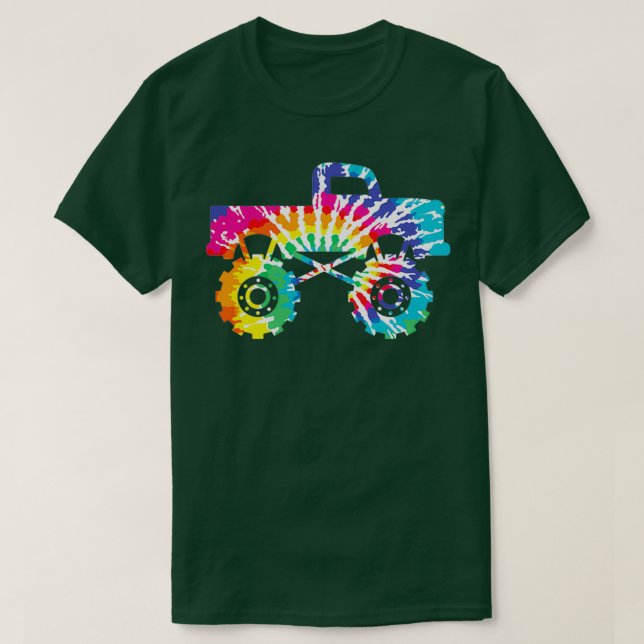 Camiseta Camión de monstruo de tinte extremo de inmersión (Diseño del anverso)