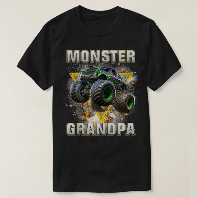 Camiseta Camión de Monstruo del Abuelo del Camión es mi Jam (Diseño del anverso)