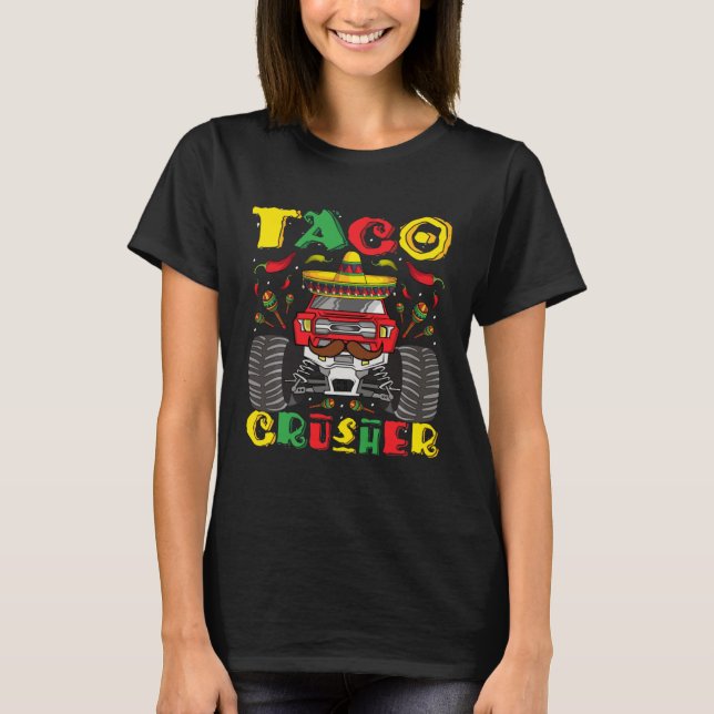 Camiseta Camión de monstruo del cruzado del taco niños pequ (Anverso)