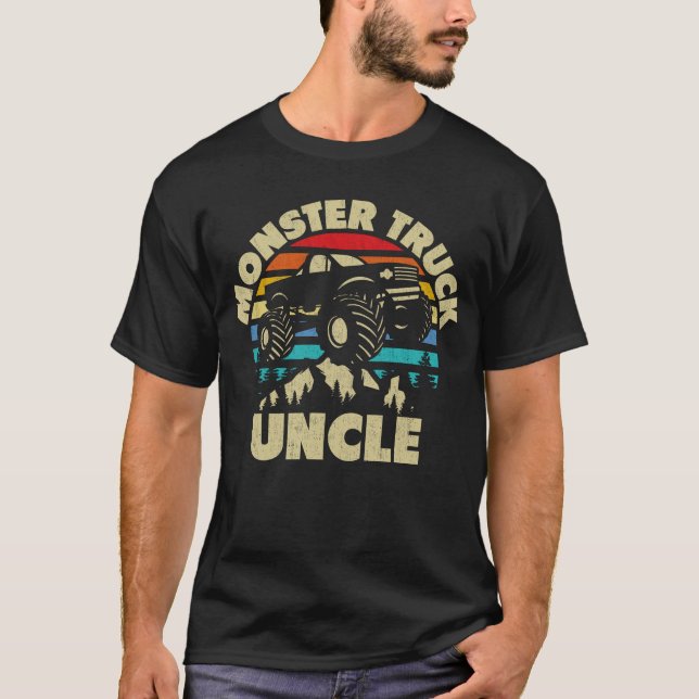Camiseta Camión de Monstruo del tío de la familia que coinc (Anverso)