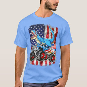 Camiseta Camión De Monstruo Para Montar Rex 4 De Julio Fl E