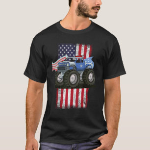 Camiseta Camión De Monstruo Policial Para Niños Chicas Poli