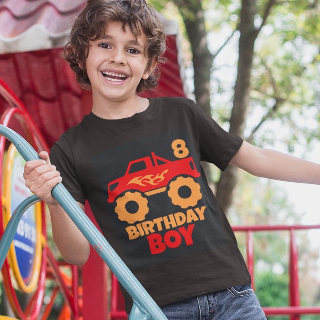 Camiseta Camión de monstruo rojo con Naranja de edad (Subido por el creador)