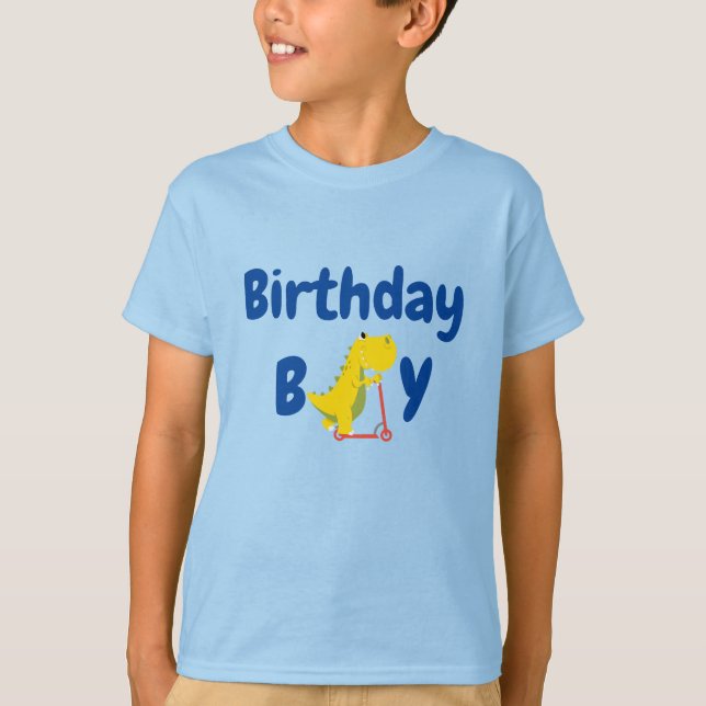 Camiseta Camión de moto de dinosaurio para niños lindo Fies (Anverso)