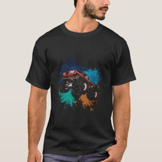 Camiseta Camión de Motocross Tinta Salpicar Deportes Corred