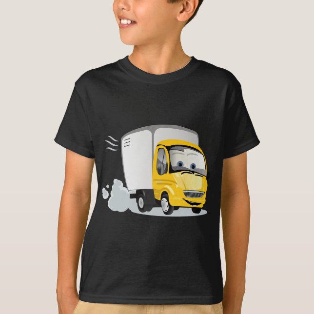 Camiseta ¡Camión de Personalizado Amarillo para niños! (Anverso)