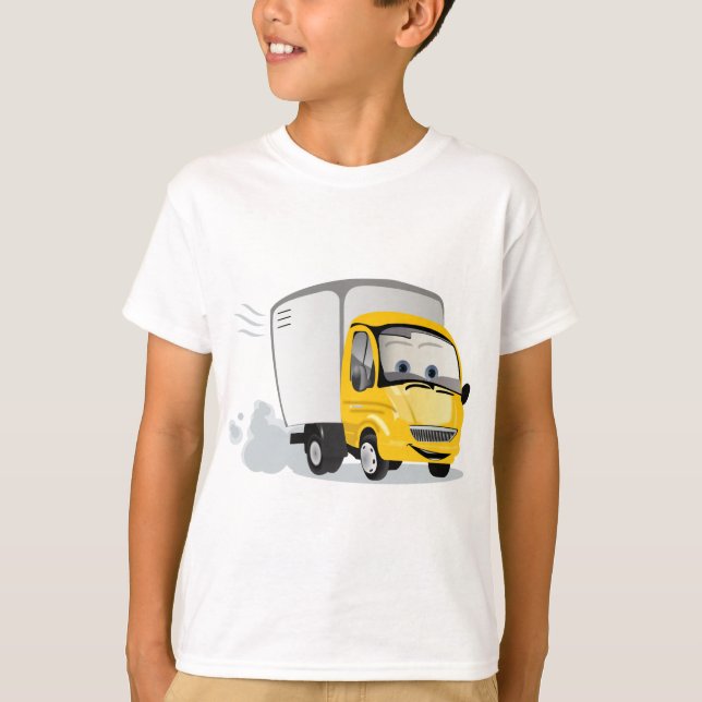 Camiseta ¡Camión de Personalizado Amarillo para niños! (Anverso)