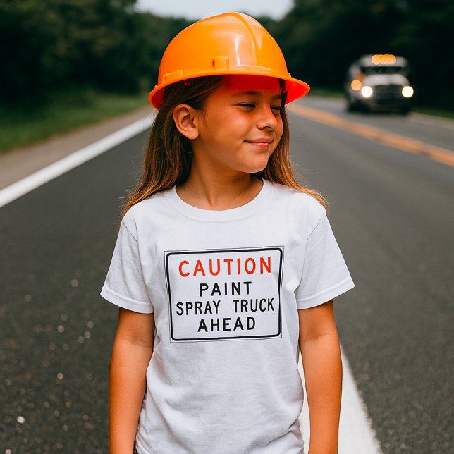 Camiseta Camión de pintura con aerosol de precaución delant (Subido por el creador)