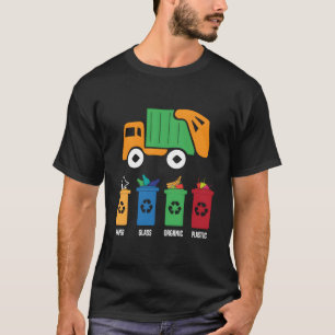 Camiseta Camión de reciclaje del día de la basura para niño