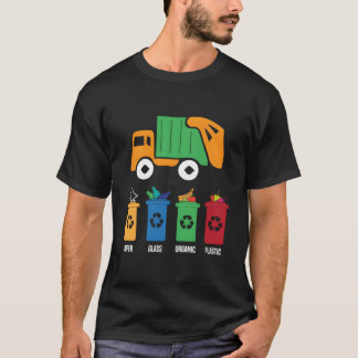 Camiseta Camión de reciclaje del día de la basura para niño