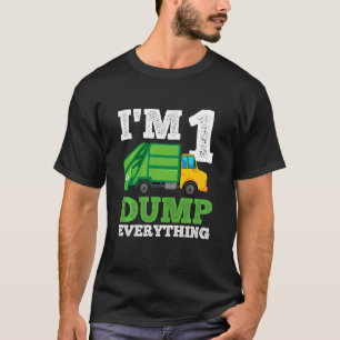 Camiseta Camión de reciclaje divertido de niños de 1 año de