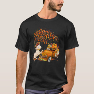 Camiseta Camión de recolección de árbol de otoño con Gorra
