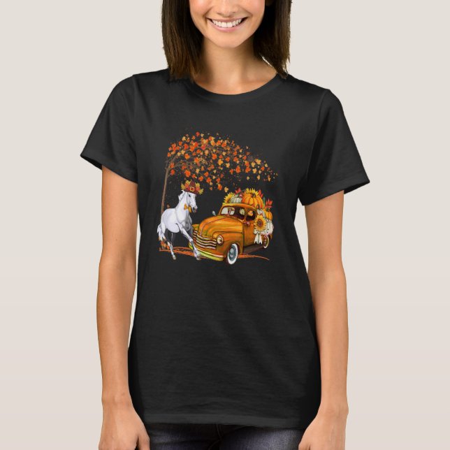Camiseta Camión de recolección de árbol de otoño con Gorra  (Anverso)