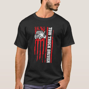 Camiseta Camión de remolque Camión Camión Us Bandera 2