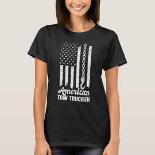 Camiseta Camión de remolque de bandera estadounidense