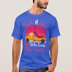 Camiseta Camión de remolque de época sólo un Chica que ama 