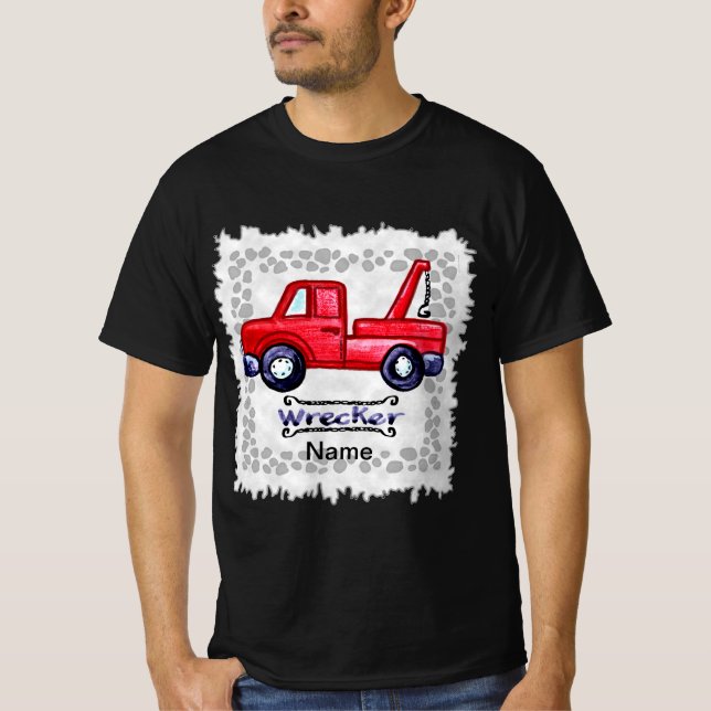 Camiseta Camión de remolque de grúa (Anverso)