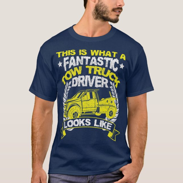 Camiseta Camión de remolque de remolque de recuperación con (Anverso)