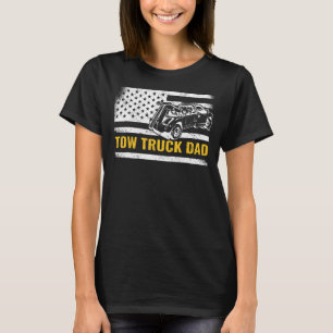 Camiseta Camión de remolque Papá Padre EE.UU. Bandera camio