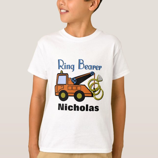 Camiseta Camión de remolque para portadores de anillo (Anverso)
