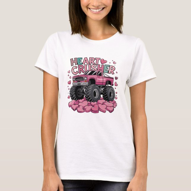 Camiseta Camión de San Valentín Destructor de Corazones (Anverso)