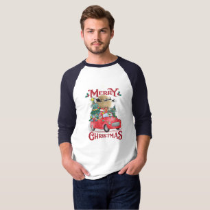 Camiseta Camión de Santa Cruz Roja Vintage navideña