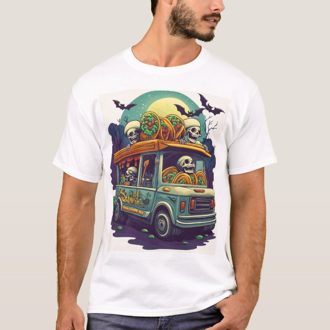 Camiseta Camión de tacos embrujado (Anverso)