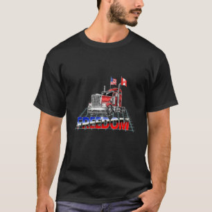 Camiseta Camión de tormenta estadounidense bandera de Canad