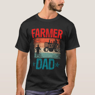 Camiseta Camión De Tractor De Papá Agricultor Cultivando El