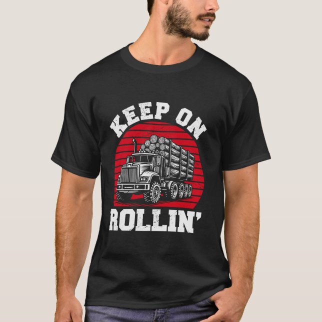 Camiseta Camión de troncos Camión de madera Camión de regis (Anverso)