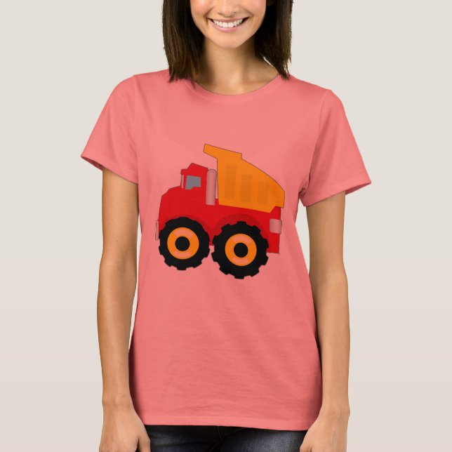 Camiseta Camión de vertederos de construcción para niños (Anverso)
