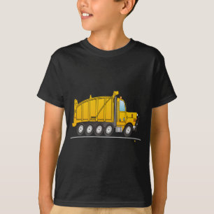 Camiseta Camión de volcado pesado amarillo