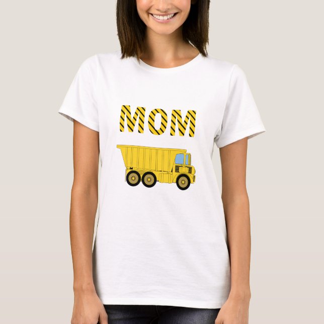 Camiseta Camión de volteo Cumpleaños de Construcción Mamá (Anverso)