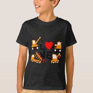 Camiseta Camión de Volteo de Construcción Día de San Valent
