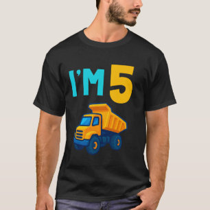 Camiseta Camión de Volteo de Cumpleaños número 5 Juguete Di