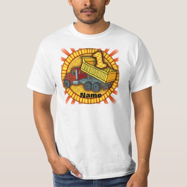 Camiseta Camión de volteo para el primer cumpleaños (Anverso)